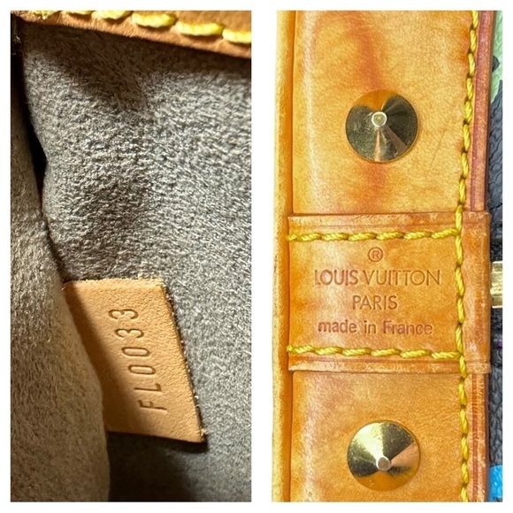 Authentic Louis Vuitton Black Multicolor Murakami Rainbow Alma PM Leather Bag - Picture 3 of 15